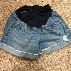 Denim maternity shorts size 10